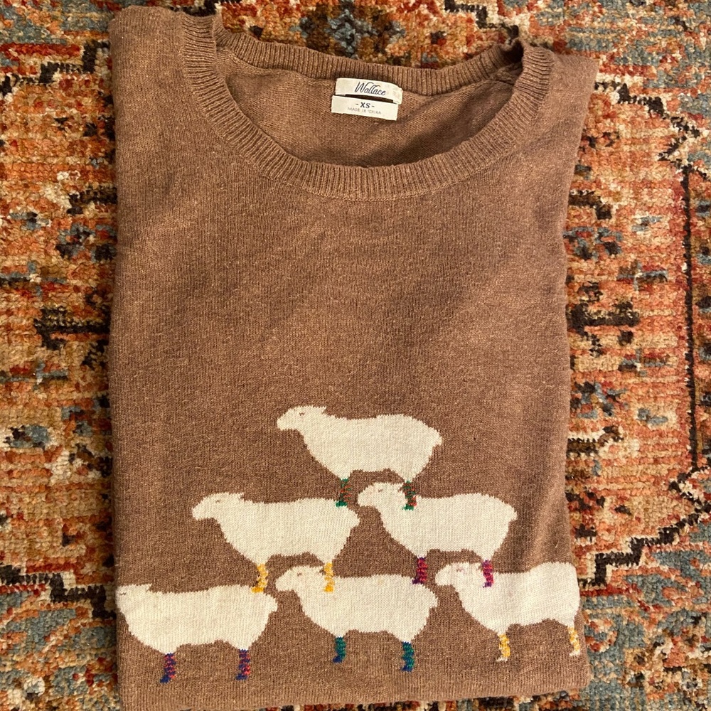 Fun sheep in socks sweater
